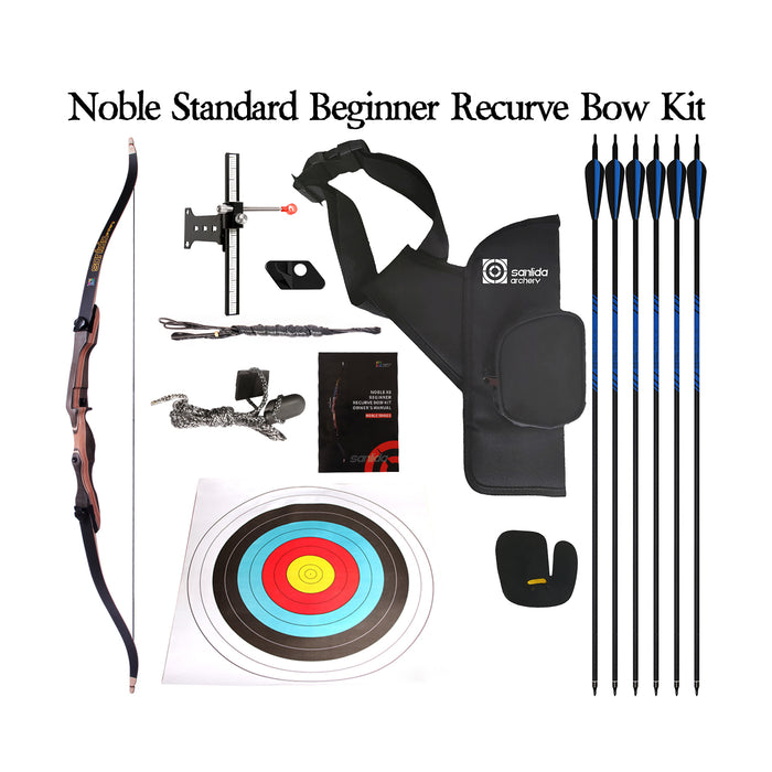 Noble 48" 54" Standard Beginner & Intermediate Recurve Bow Kit