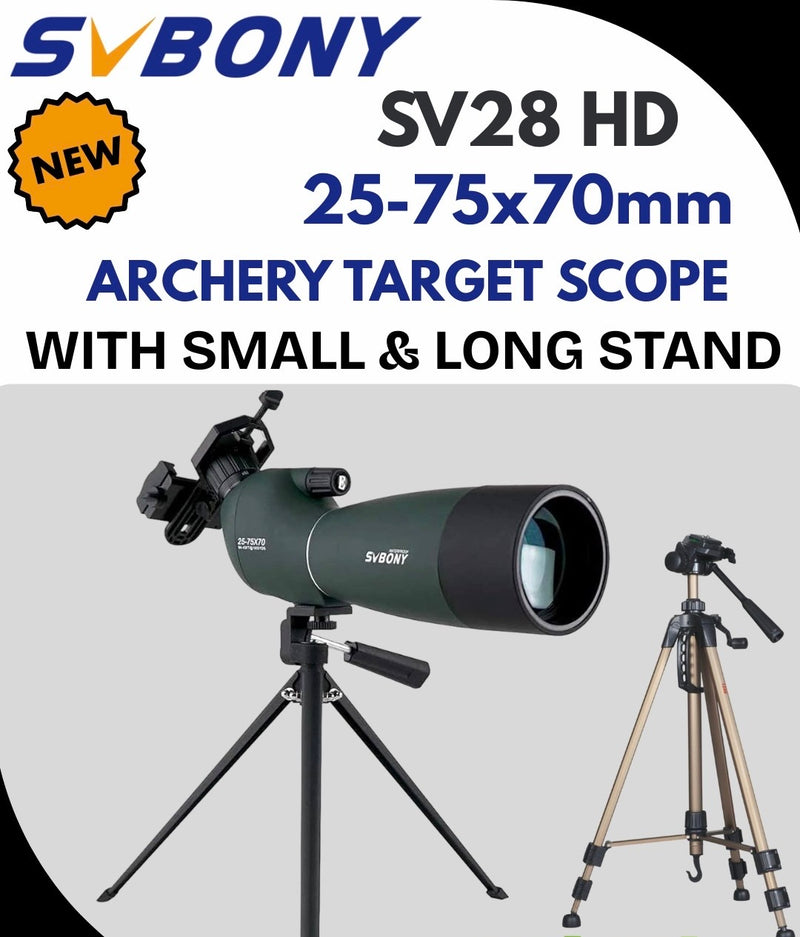 SV28 HD 25-75×70 Archery Target Scope With Stand