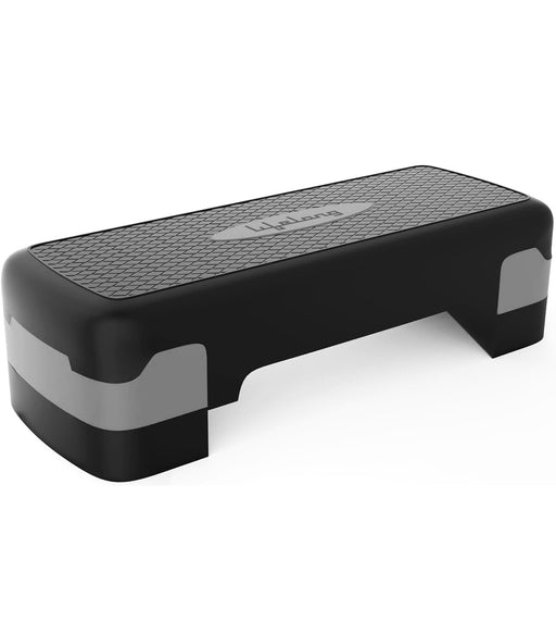 Lifelong Polypropylene Exercise Fitness Stepper for Exercise Aerobics Stepper | Max Weight 200kg (Black & Grey)