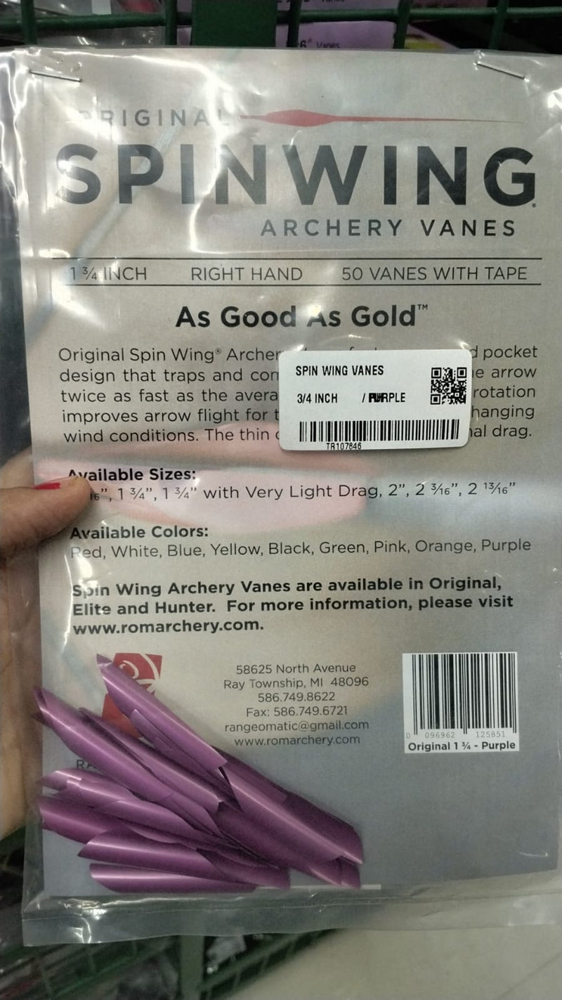 RANGE O METIC | SPIN WINGS  | ARROWS & ACCESORIOS  | SPIN VANES