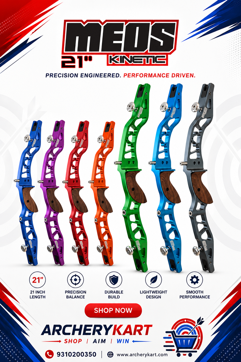 KINETIC MEOS CNC RECURVE RISER – 21”