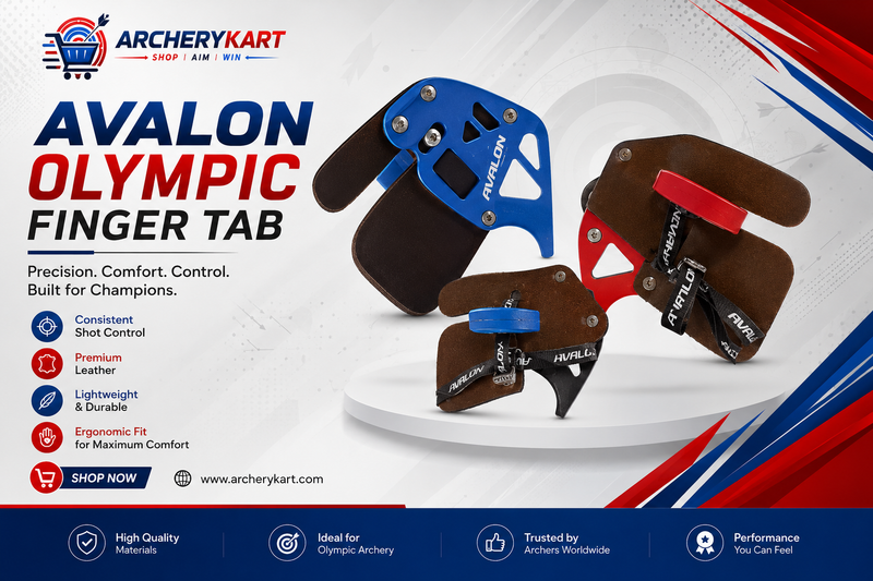 AVALON |LEATHER OLYMPIC RECURVE TAB | FINGER TAB