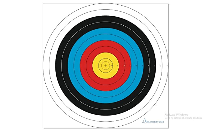 Compound Target Face Layout Archery target face 122 cm | Target face for archery shooting | Target ...