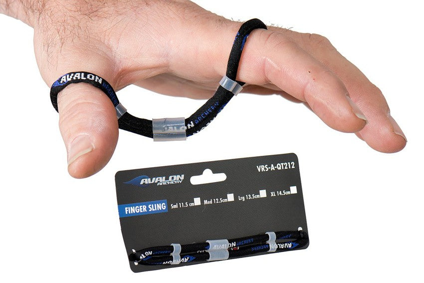 Fingersling Archerie Noir Taille L – Sangle De Doigt Réglable Pour Chasse Et Tir à L'Arc Recurve