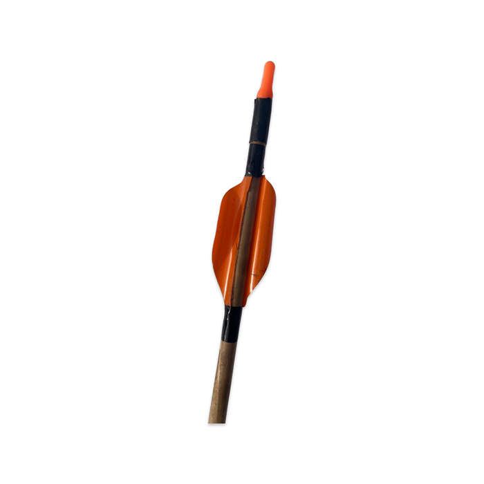 wooden arrow plastic fletch